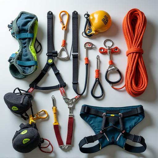 Professional climbing equipment showcase